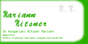 mariann nitsner business card